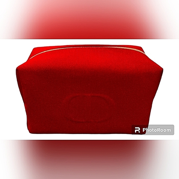 Dior Bags Christian Dior Red Canvas Cosmetic Bag Nwot Poshmark